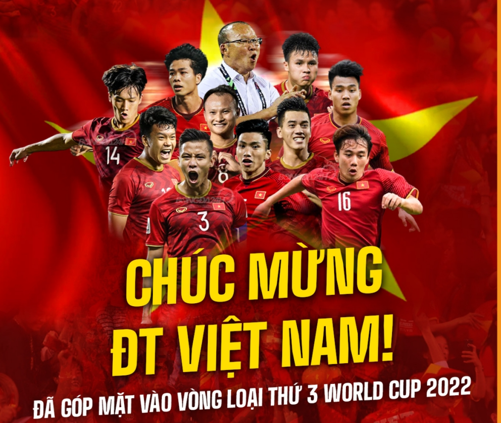 Chúc mừng ĐT Việt Nam vào VL thứ 3 WC 2022